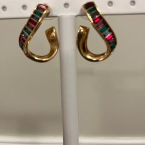 Swarovski Rainbow Baguette Earrings